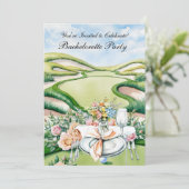 Golf Bachelorette Party op de golfbaan Kaart (Staand voorkant)