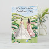 Golf Bachelorette Party op de golfbaan Kaart (Staand voorkant)