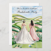 Golf Bachelorette Party op de golfbaan Kaart (Voorkant / Achterkant)