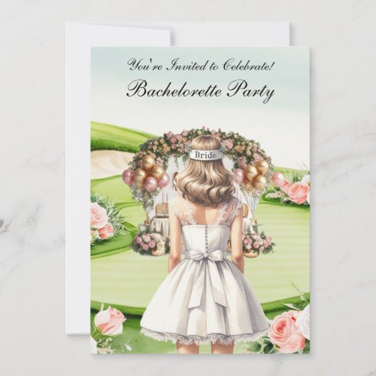 Golf Bachelorette Party op de golfbaan Kaart (Voorkant)