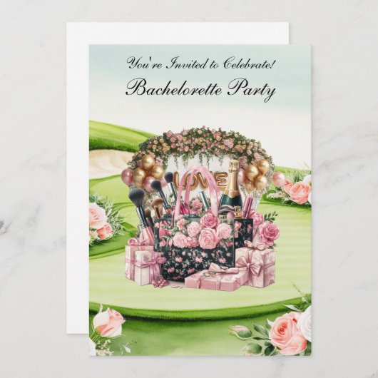 Golf Bachelorette Party op de golfbaan Kaart (Voorkant / Achterkant)