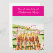 Golf Bachelorette Party op de golfbaan Kaart (Voorkant / Achterkant)