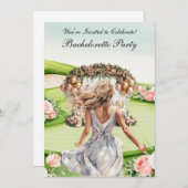 Golf Bachelorette Party op de golfbaan Kaart (Voorkant / Achterkant)