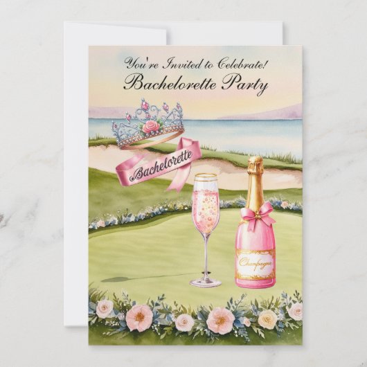 Golf Bachelorette Party op de golfbaan Kaart (Voorkant)