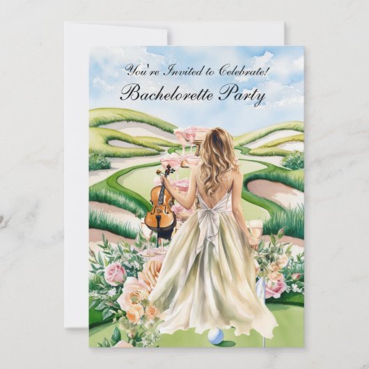 Golf Bachelorette Party op de golfbaan Kaart (Voorkant)