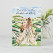 Golf Bachelorette Party op de golfbaan Kaart (Staand voorkant)