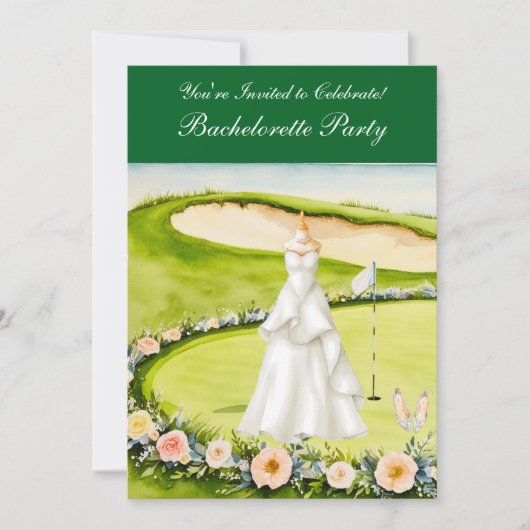 Golf Bachelorette Party op de golfbaan Kaart (Voorkant)