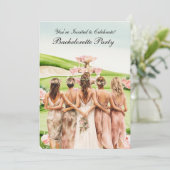 Golf Bachelorette Party op de golfbaan Kaart (Staand voorkant)