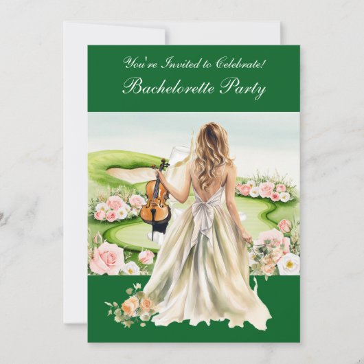 Golf Bachelorette Party op de golfbaan Kaart (Voorkant)