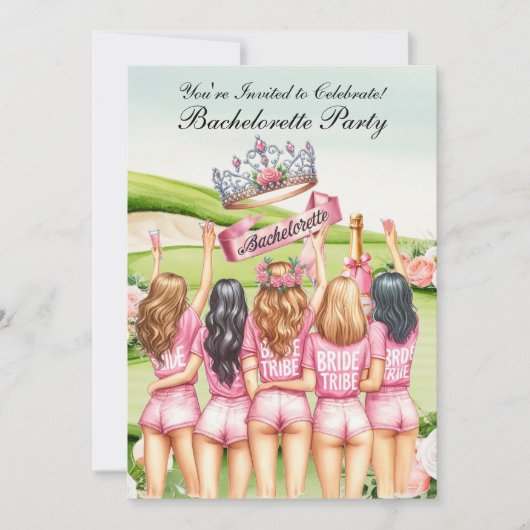 Golf Bachelorette Party op de golfbaan Kaart (Voorkant)