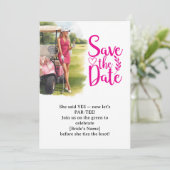 Golf Bachelorette Vrouw Golfer Is Golfen  Kaart (Staand voorkant)