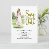 Golf Bachelorette Vrouw Golfer Is Golfen  Kaart (Staand voorkant)