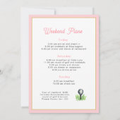 Golf Bachelorette weekend met reisschema Kaart (Achterkant)