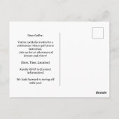 Golf  Bachelorette woman golfer is golfing  Briefkaart (Achterkant)