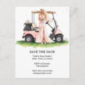 Golf  Bachelorette woman golfer is golfing  Briefkaart (Voorkant)
