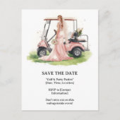 Golf  Bachelorette woman golfer is golfing  Briefkaart (Voorkant)