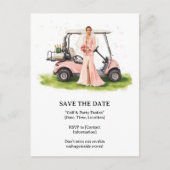 Golf  Bachelorette woman golfer is golfing  Briefkaart (Voorkant)