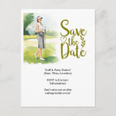 Golf  Bachelorette woman golfer is golfing Briefkaart (Voorkant)