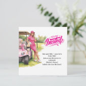 Golf Bachelorette Woman Golfer Is Golfing  Kaart (Staand voorkant)