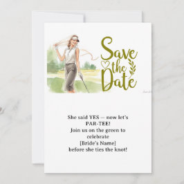 Golf Bachelorette Woman Golfer Is Golfing Kaart