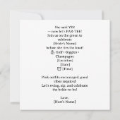 Golf Bachelorette Woman Golfer Is Golfing  Save The Date (Achterkant)