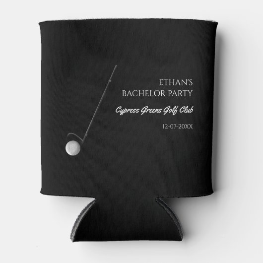 Golf Bachelorfeest - Golfreis Klassiek Stijlvol Blikjeskoeler (Voorkant)