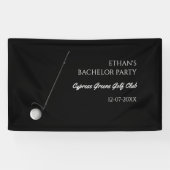 Golf Bachelorfeest - Golfreis Klassiek Stijlvol Spandoek (Horizontaal)