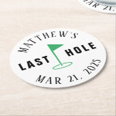 Golf Bachelorfeest Laatste Hole Ronde Kartonnen Onderzetter (Gebogen)