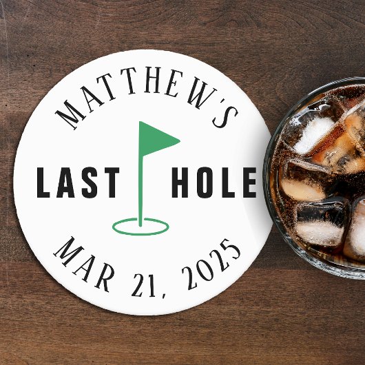 Golf Bachelorfeest Laatste Hole Ronde Kartonnen Onderzetter