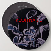 GOLF BAG-BUTTON RONDE BUTTON 6,0 CM (Voorkant /achterkant)