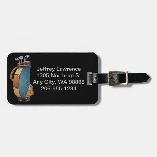 Golf Bag Design Bagagelabels (Voorkant horizontaal)