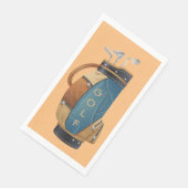 Golf Bag Design Guest Towel Napkins Servet (Hoek)