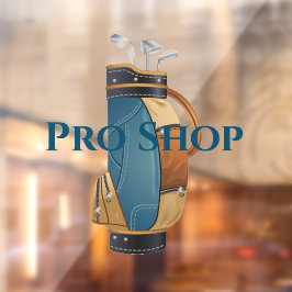 Golf Bag Design Window Cling Raamsticker