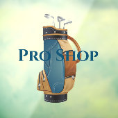 Golf Bag Design Window Cling Raamsticker (Vel 3)