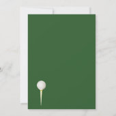 Golf Bag en Ball Wedding Invitation Kaart (Achterkant)