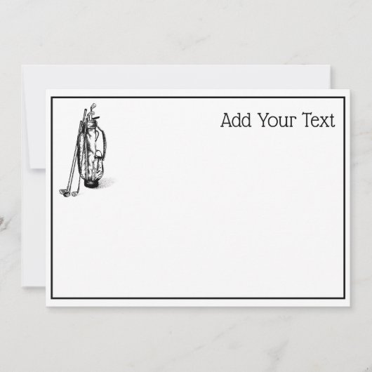 Golf Bag Golf Clubs Black (Voorkant)