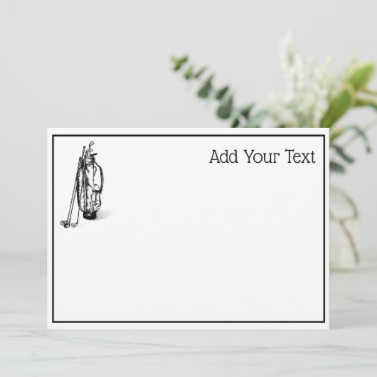 Golf Bag Golf Clubs Black (Staand voorkant)