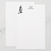 Golf Bag Golf Clubs Black Briefpapier (Voorkant / Achterkant)