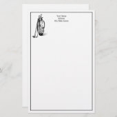 Golf Bag Golf Clubs Black Briefpapier (Voorkant / Achterkant)