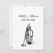 Golf Bag Golf Clubs Black Kaart (Voorkant)