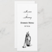 Golf Bag Golf Clubs Black Kaart (Voorkant / Achterkant)