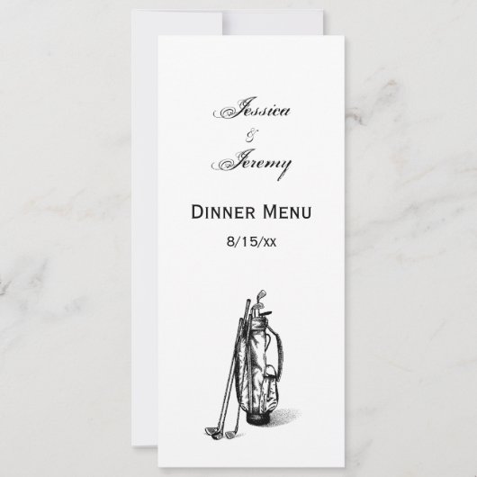 Golf Bag Golf Clubs Black Kaart (Voorkant)