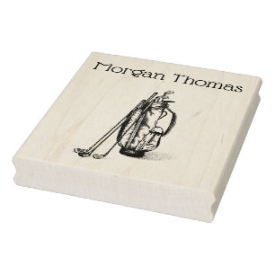 Golf Bag Golf Clubs Black Rubberstempel