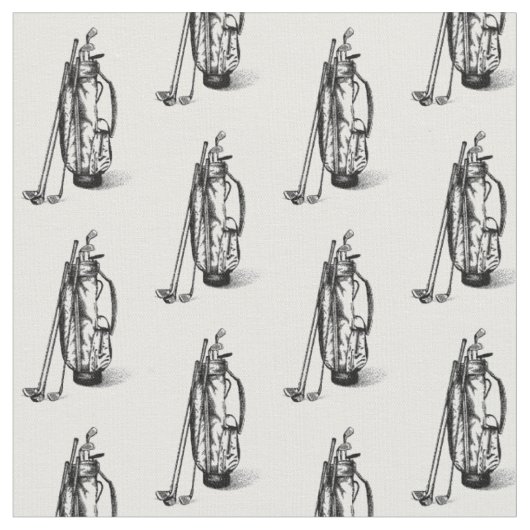 Golf Bag Golf Clubs Black Stof (Close Up)