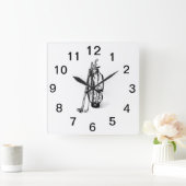 Golf Bag Golf Clubs Black Vierkante Klok (Huis)