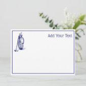 Golf Bag Golf Clubs Blue (Staand voorkant)