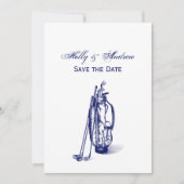 Golf Bag Golf Clubs Blue Kaart (Voorkant)