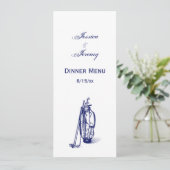 Golf Bag Golf Clubs Blue Kaart (Staand voorkant)