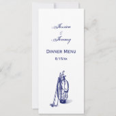 Golf Bag Golf Clubs Blue Kaart (Voorkant)