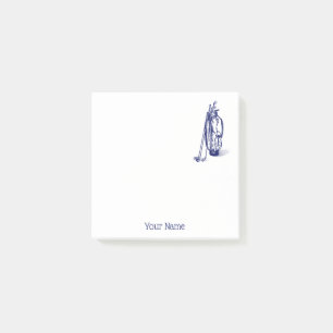 Golf Bag Golf Clubs Blue Post-it® Notes
